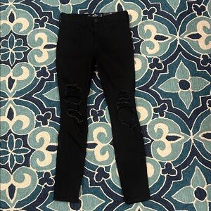 Black Distressed Skinny Jeans